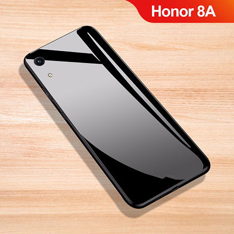 Custodia Silicone Specchio Laterale Cover per Huawei Y6 Prime (2019) Nero