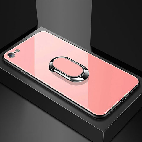 Custodia Silicone Specchio Laterale Cover per Oppo A71 Rosa