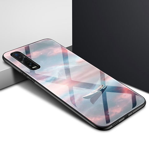 Custodia Silicone Specchio Laterale Cover per Oppo Find X2 Pro Multicolore