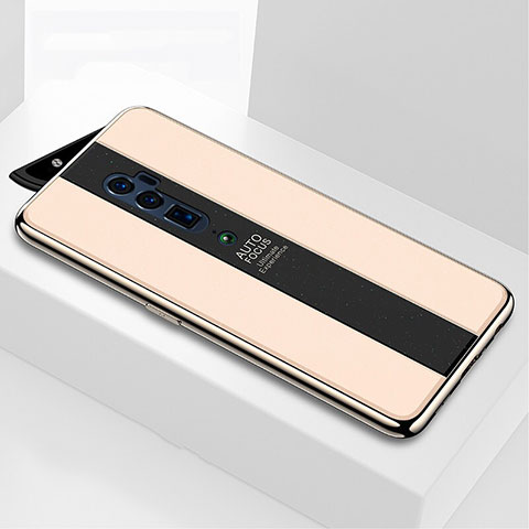 Custodia Silicone Specchio Laterale Cover per Oppo Reno 10X Zoom Oro