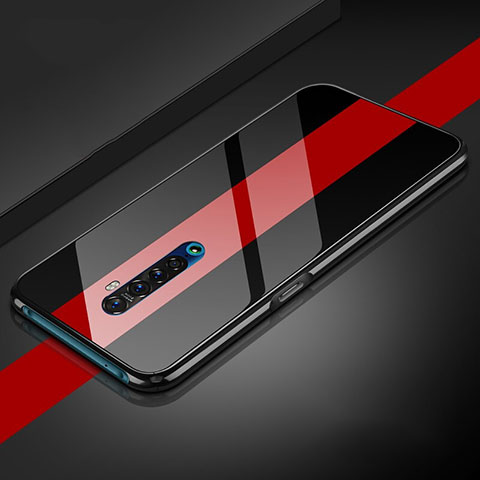 Custodia Silicone Specchio Laterale Cover per Oppo Reno2 Nero