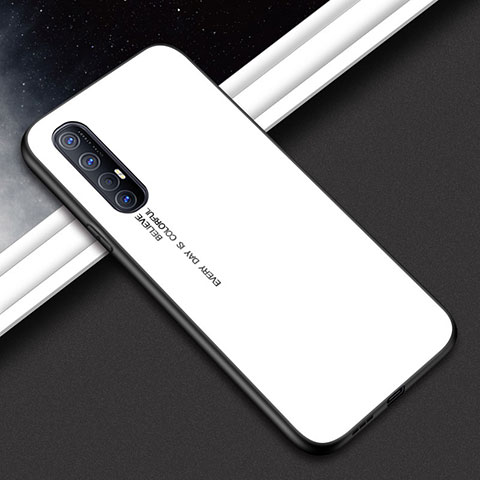 Custodia Silicone Specchio Laterale Cover per Oppo Reno3 Pro Bianco