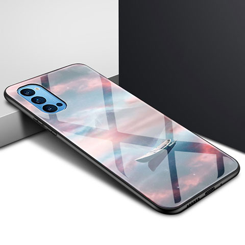 Custodia Silicone Specchio Laterale Cover per Oppo Reno4 Pro 5G Multicolore