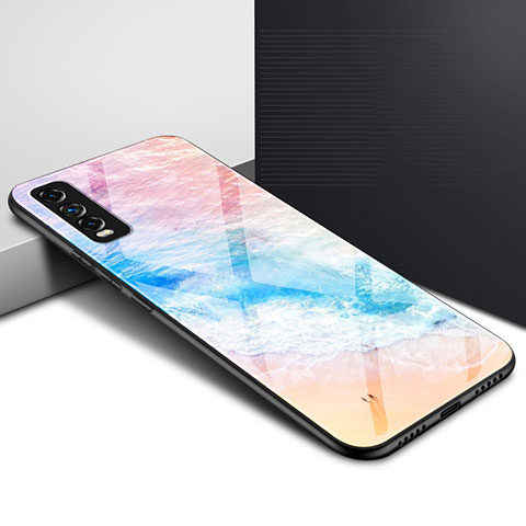 Custodia Silicone Specchio Laterale Cover per Vivo Y12s Colorato