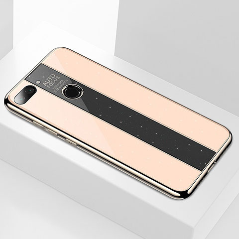 Custodia Silicone Specchio Laterale Cover per Xiaomi Mi 8 Lite Oro