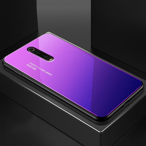 Custodia Silicone Specchio Laterale Cover per Xiaomi Mi 9T Viola