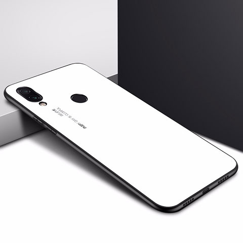 Custodia Silicone Specchio Laterale Cover per Xiaomi Redmi 7 Bianco