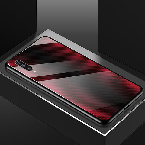 Custodia Silicone Specchio Laterale Cover T02 per Samsung Galaxy A90 5G Rosso