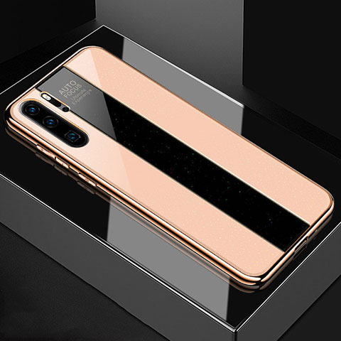 Custodia Silicone Specchio Laterale Cover T03 per Huawei P30 Pro New Edition Oro