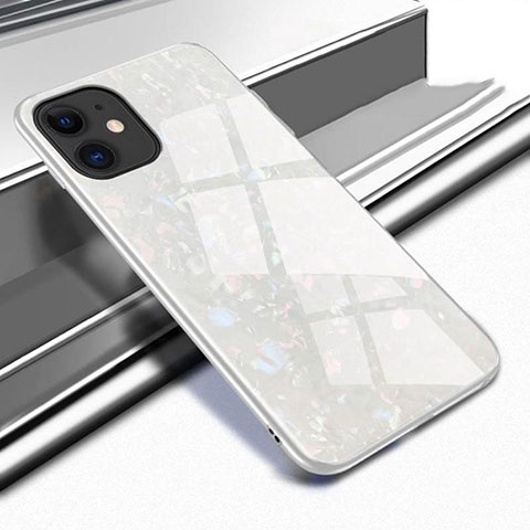 Custodia Silicone Specchio Laterale Cover T04 per Apple iPhone 11 Bianco