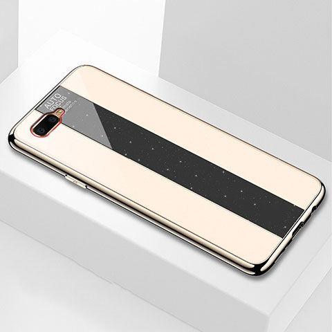 Custodia Silicone Specchio Laterale Cover T04 per Oppo K1 Oro