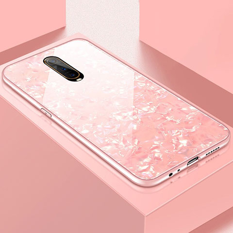 Custodia Silicone Specchio Laterale Cover T05 per Oppo R17 Pro Rosa