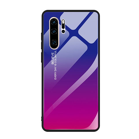 Custodia Silicone Specchio Laterale Sfumato Arcobaleno Cover H01 per Huawei P30 Pro New Edition Multicolore