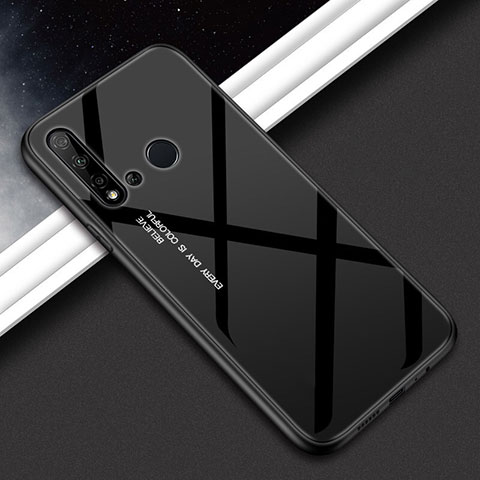 Custodia Silicone Specchio Laterale Sfumato Arcobaleno Cover H02 per Huawei P20 Lite (2019) Nero