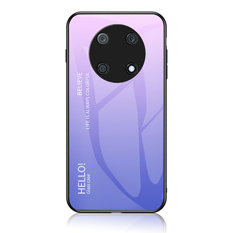 Custodia Silicone Specchio Laterale Sfumato Arcobaleno Cover LS1 per Huawei Enjoy 50 Pro Lavanda