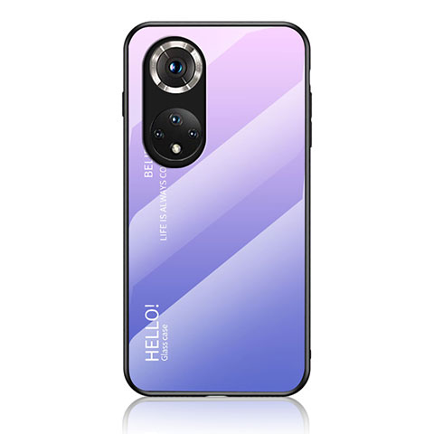 Custodia Silicone Specchio Laterale Sfumato Arcobaleno Cover LS1 per Huawei Nova 9 Pro Lavanda