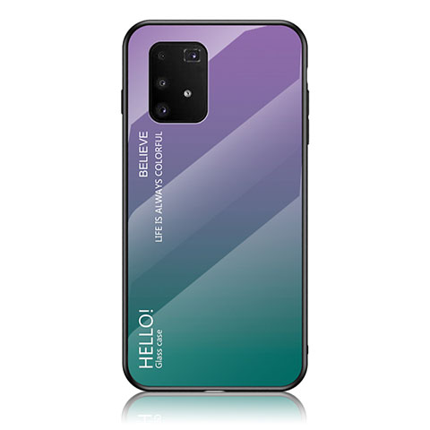 Custodia Silicone Specchio Laterale Sfumato Arcobaleno Cover LS1 per Samsung Galaxy S10 Lite Multicolore