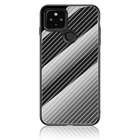 Custodia Silicone Specchio Laterale Sfumato Arcobaleno Cover LS2 per Google Pixel 4a 5G Nero