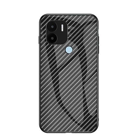 Custodia Silicone Specchio Laterale Sfumato Arcobaleno Cover LS2 per Xiaomi Redmi A1 Plus Nero