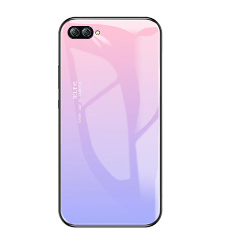 Custodia Silicone Specchio Laterale Sfumato Arcobaleno Cover per Huawei Nova 2S Viola