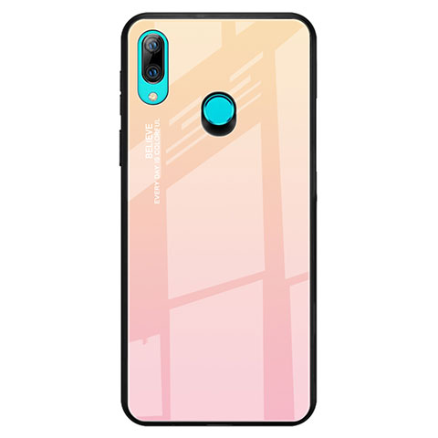 Custodia Silicone Specchio Laterale Sfumato Arcobaleno Cover per Huawei P Smart Z Rosa