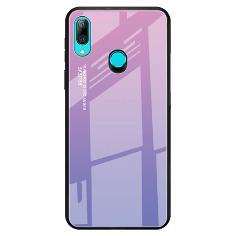 Custodia Silicone Specchio Laterale Sfumato Arcobaleno Cover per Huawei P Smart Z Viola