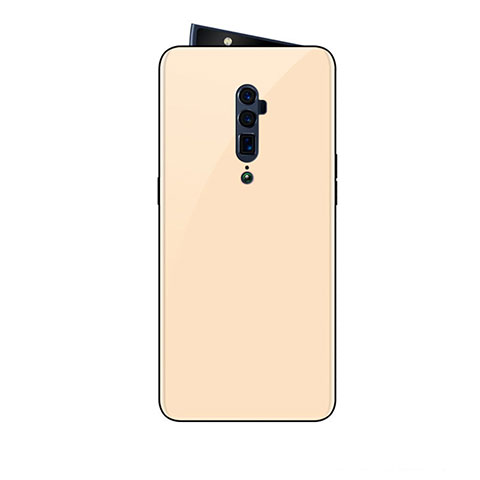 Custodia Silicone Specchio Laterale Sfumato Arcobaleno Cover per Oppo Reno 10X Zoom Oro