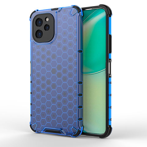 Custodia Silicone Trasparente Laterale 360 Gradi Cover AM1 per Huawei Enjoy 50z Blu