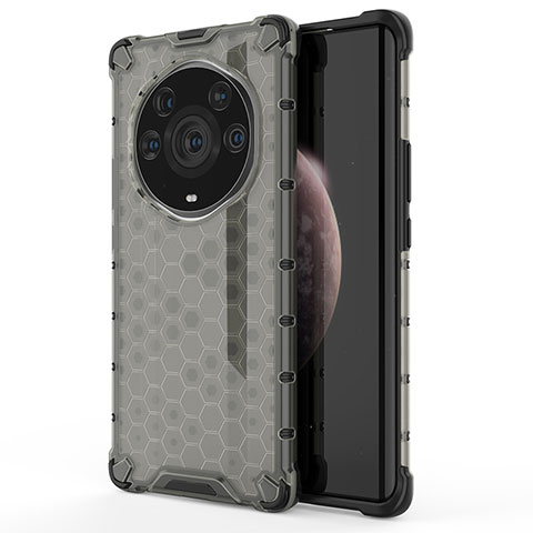 Custodia Silicone Trasparente Laterale 360 Gradi Cover AM1 per Huawei Honor Magic3 Pro+ Plus 5G Nero