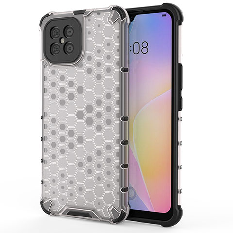 Custodia Silicone Trasparente Laterale 360 Gradi Cover AM1 per Huawei Nova 8 SE 4G Bianco