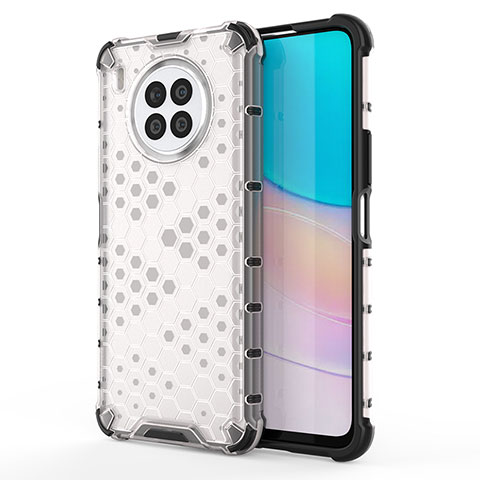 Custodia Silicone Trasparente Laterale 360 Gradi Cover AM1 per Huawei Nova 8i Bianco