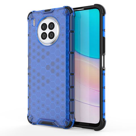 Custodia Silicone Trasparente Laterale 360 Gradi Cover AM1 per Huawei Nova 8i Blu