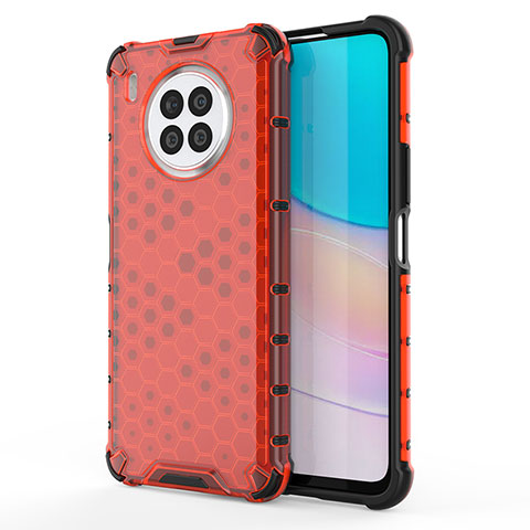 Custodia Silicone Trasparente Laterale 360 Gradi Cover AM1 per Huawei Nova 8i Rosso