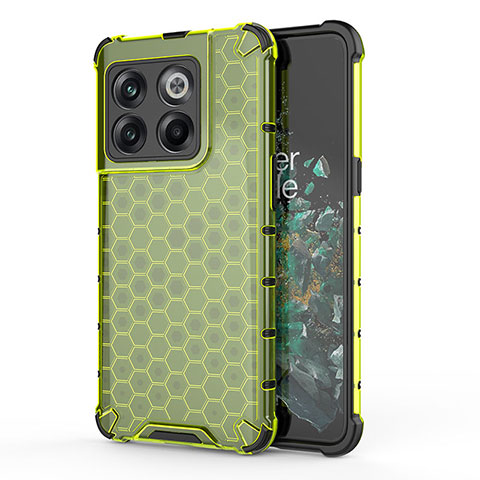 Custodia Silicone Trasparente Laterale 360 Gradi Cover AM1 per OnePlus 10T 5G Verde