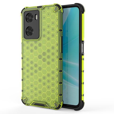 Custodia Silicone Trasparente Laterale 360 Gradi Cover AM1 per Oppo A57e Verde