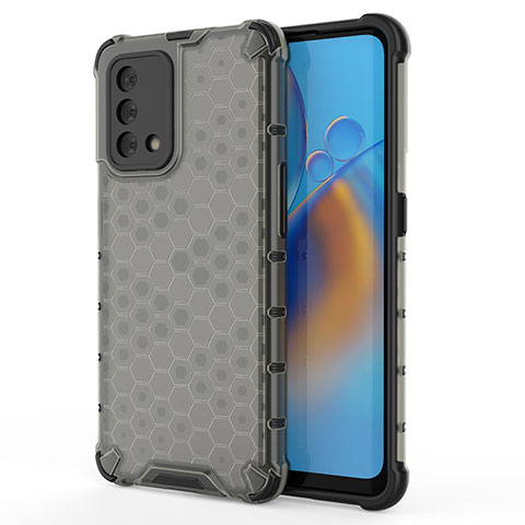 Custodia Silicone Trasparente Laterale 360 Gradi Cover AM1 per Oppo A74 4G Nero