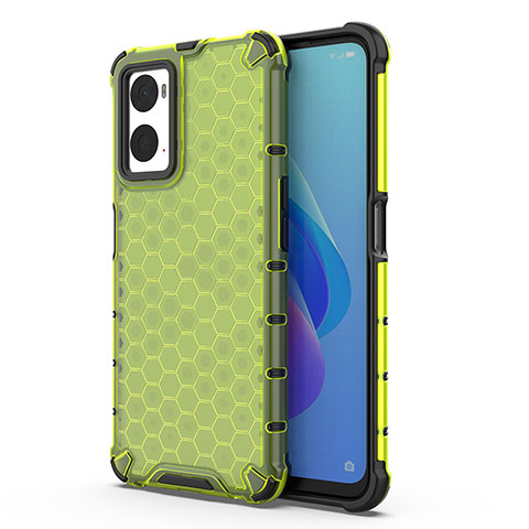 Custodia Silicone Trasparente Laterale 360 Gradi Cover AM1 per Oppo A76 Verde