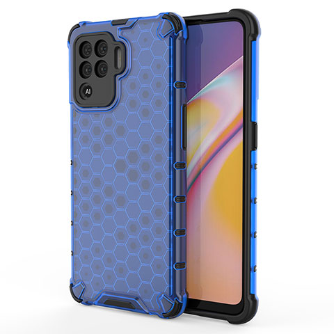 Custodia Silicone Trasparente Laterale 360 Gradi Cover AM1 per Oppo A94 4G Blu