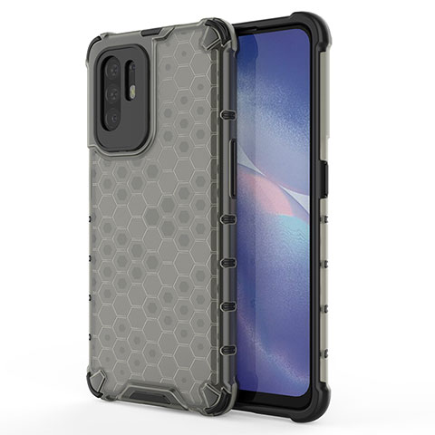 Custodia Silicone Trasparente Laterale 360 Gradi Cover AM1 per Oppo F19 Pro+ Plus 5G Nero