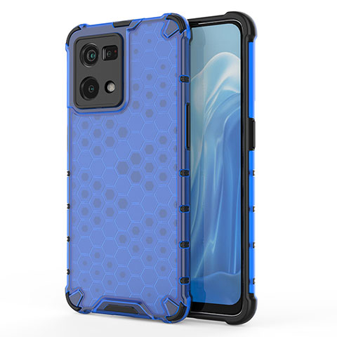 Custodia Silicone Trasparente Laterale 360 Gradi Cover AM1 per Oppo F21 Pro 4G Blu