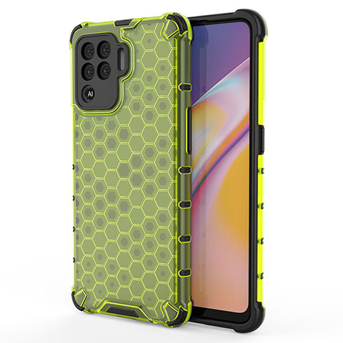 Custodia Silicone Trasparente Laterale 360 Gradi Cover AM1 per Oppo Reno5 F Verde