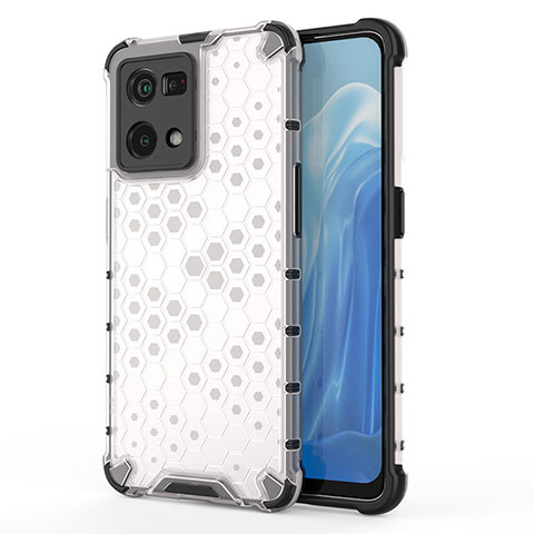 Custodia Silicone Trasparente Laterale 360 Gradi Cover AM1 per Oppo Reno7 4G Bianco