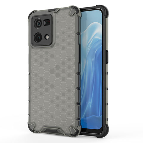 Custodia Silicone Trasparente Laterale 360 Gradi Cover AM1 per Oppo Reno8 4G Nero