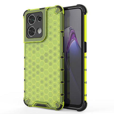 Custodia Silicone Trasparente Laterale 360 Gradi Cover AM1 per Oppo Reno9 5G Verde