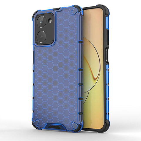 Custodia Silicone Trasparente Laterale 360 Gradi Cover AM1 per Realme 10 4G Blu