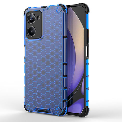 Custodia Silicone Trasparente Laterale 360 Gradi Cover AM1 per Realme 10 Pro 5G Blu