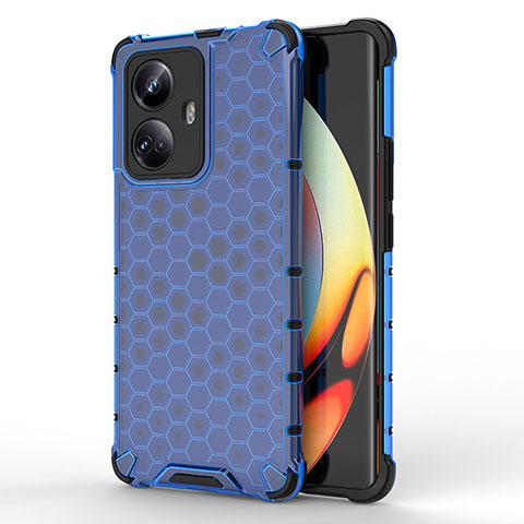 Custodia Silicone Trasparente Laterale 360 Gradi Cover AM1 per Realme 10 Pro+ Plus 5G Blu