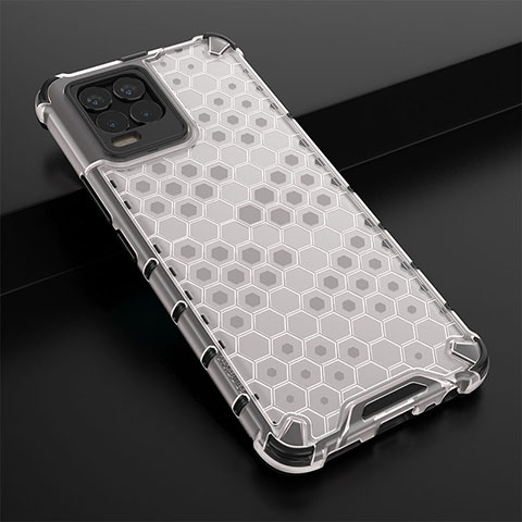 Custodia Silicone Trasparente Laterale 360 Gradi Cover AM1 per Realme 8 4G Bianco