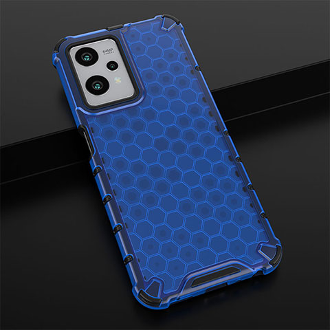 Custodia Silicone Trasparente Laterale 360 Gradi Cover AM1 per Realme 9 5G Blu