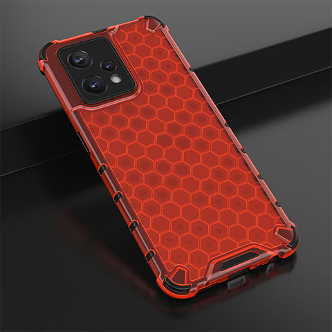 Custodia Silicone Trasparente Laterale 360 Gradi Cover AM1 per Realme 9 Pro+ Plus 5G Rosso